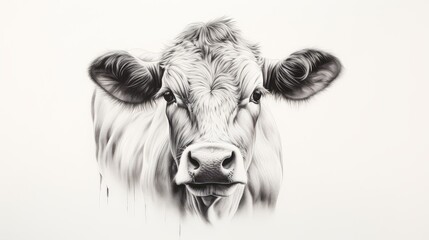 cattle drawn cow head