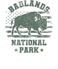 US National Park Retro Illustration Vintage Mountains Hiking Outdoor Nature