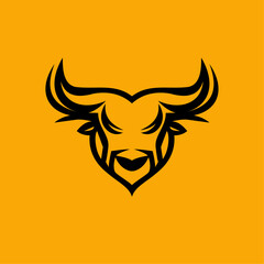 bull taurus head logo