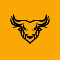 Fototapeta premium bull taurus head logo