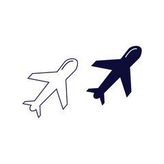 Plane icon design for web and mobile app