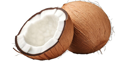 Fresh half coconut png - obrazy, fototapety, plakaty