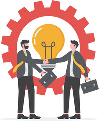 Businessman offering hands for handshake. business idea partnership concept

