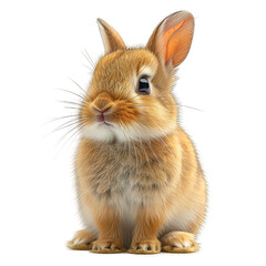 Obraz premium cute easter bunny isolated on transparent background ,generative ai