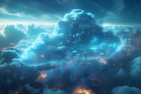 The futuristic aspects of cloud storage solutions, with emphasis on efficiency and the power of cloud computing