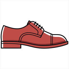 shoes flat icon outline in the style of simple vector