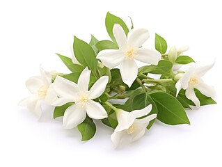 Fototapeta premium White flowers of jasmine isolated on a white background