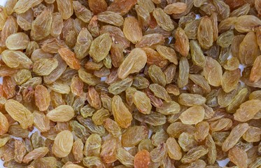 Golden Raisin Background with Copy Space in Horizontal Orientation
