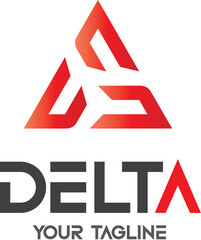 Detla Logo design template vector file