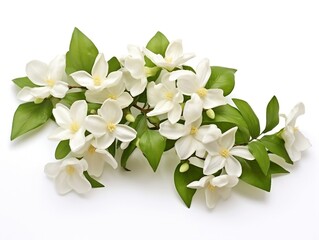 White flowers of jasmine isolated on a white background