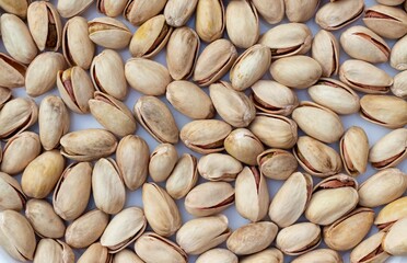 Pistachio Nut Background with Copy Space in Horizontal Orientation