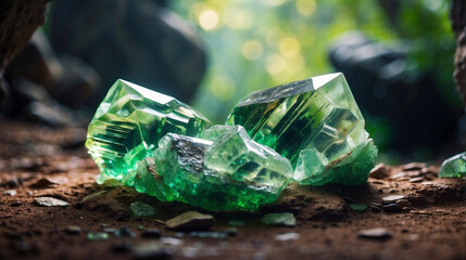 Green Apple Aura Quartz crystal
