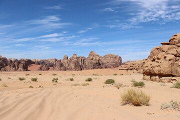 Beautiful landscape of Saudi Arabia desert in Tabuk region (Neom site)