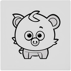 cartoon pig simple graphic