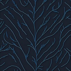 elegance in simplicity with this charming design featuring delicate twig patterns in a soothing blue hue.