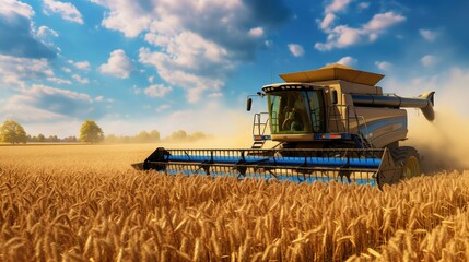 Fototapeta premium agriculture combining corn