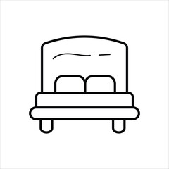 bed icon with white background vector