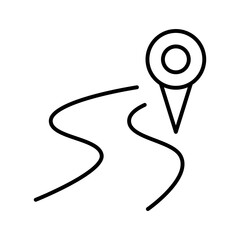 Road map relocation icon. Map marker pointer. GPS location symbol.