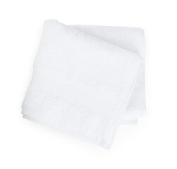 Terry towels isolated on white, top view