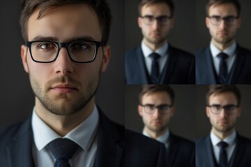 A man dressed in a suit and tie poses for a professional picture. Suitable for corporate and business-related themes