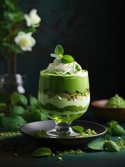 Zen Elegance: Japanese Matcha Parfait Delight