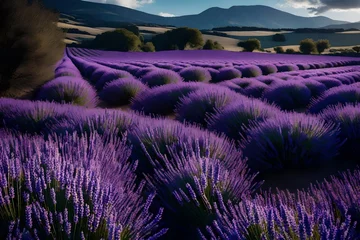 Zelfklevend Fotobehang lavender field in region generated by ai © Kashif