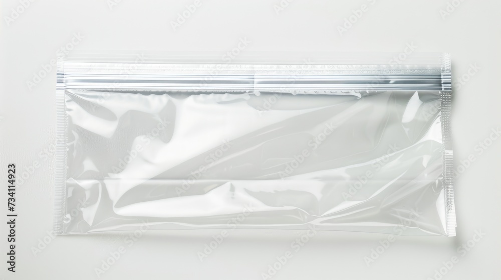 Aufkleber clear plastic bag with a convenient handle, perfect for carrying items. versatile image suitable for