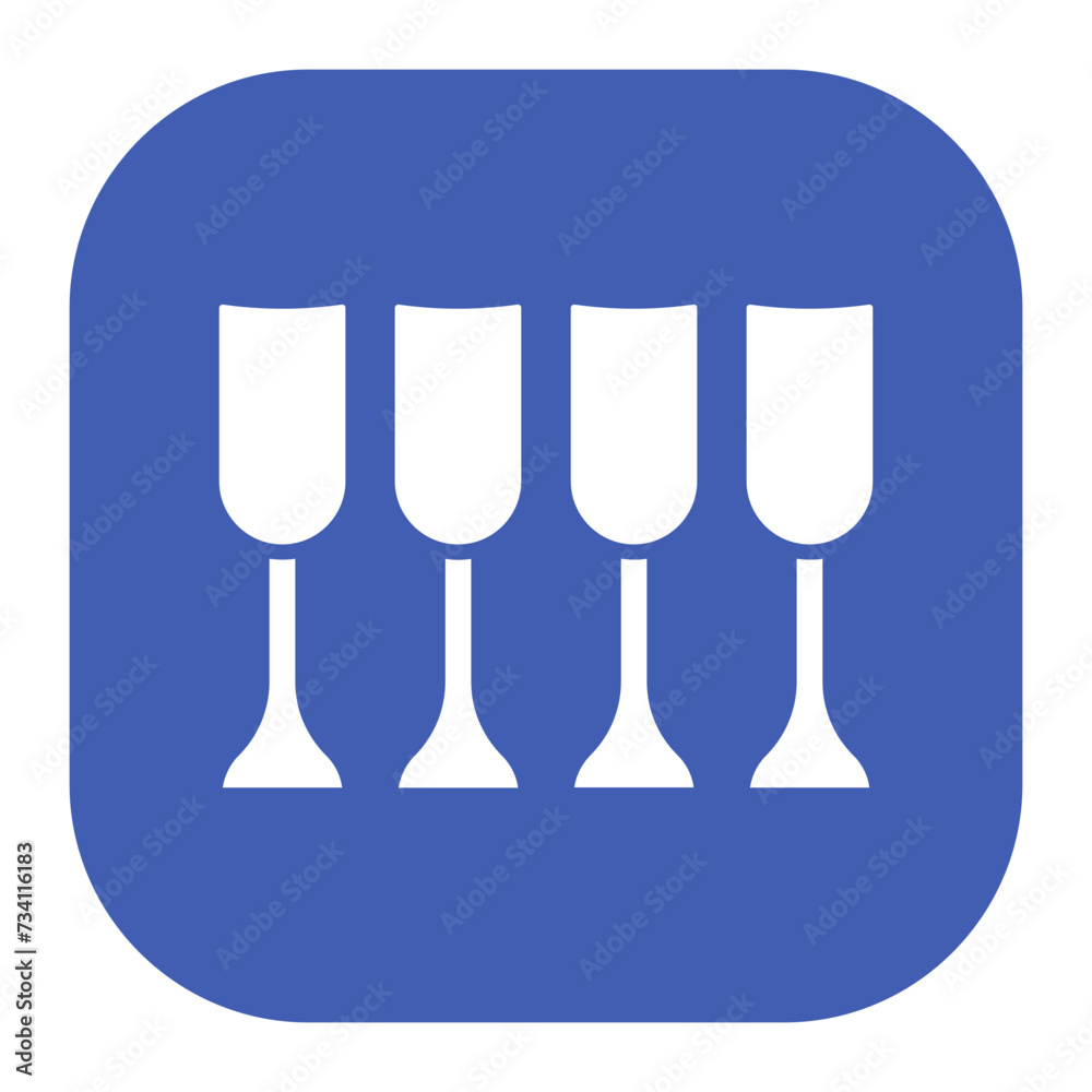 Poster drink glasses icon