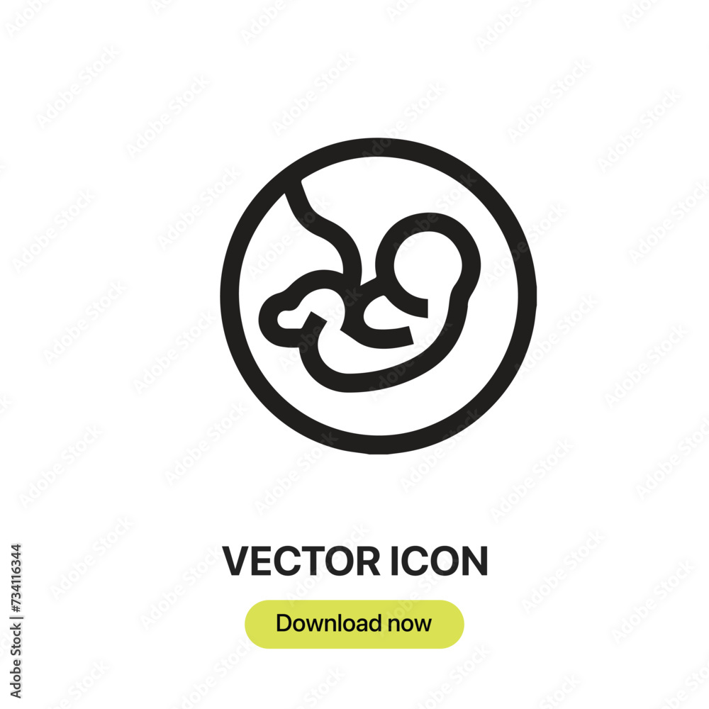 Aufkleber pregnancy icon vector. linear-style sign for mobile concept and web design. pregnancy symbol illustr