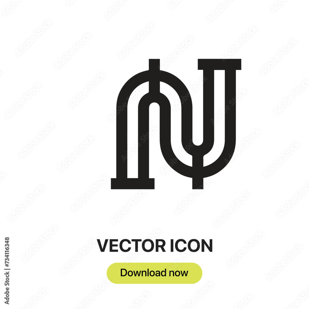 Leinwandbilder plumbing icon vector. linear-style sign for mobile concept and web design. plumbing symbol illustrat