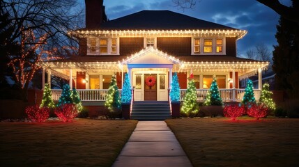 festive colored holiday lights