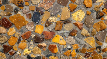 A detailed view of a wall featuring various rocks and stones. Suitable for architectural, construction, or nature-themed projects