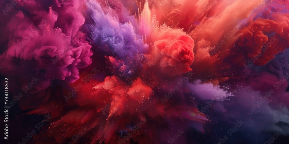 Poster colored smoke swirling in the air, perfect for adding a vibrant touch to your designs and projects