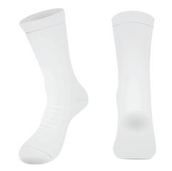 White sport socks. vector illustration