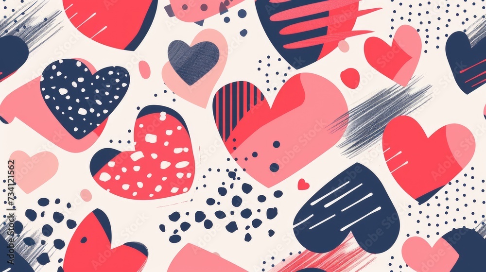 Poster A collection of hearts arranged on a white surface. Perfect for expressing love and affection in various projects