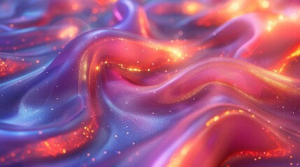 abstract wavy background with glowing lines and waves. Generative AI