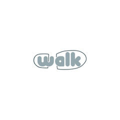 Walk logo isolated on white background