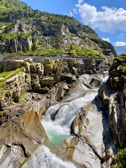 waterfall in the mountains