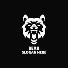 Fototapeta na wymiar bear silhouette logo design illustration