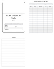 Editable Blood Pressure Tracker Planner Kdp Interior printable template Design.