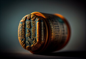 Close Up Of A Medicine Capsule Pill. Generative AI
