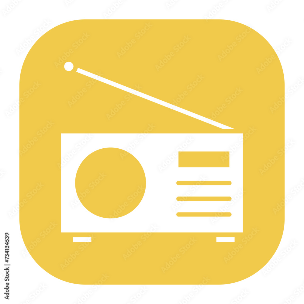 Sticker radio icon