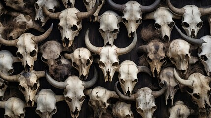 rustic cow skulls