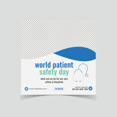World patient safety day social media Instagram post design