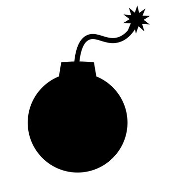 Bomb icon,vector illustration. Flat design style. vector bomb icon illustration isolated on White background