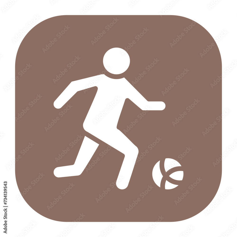 Wall mural Football Player Icon