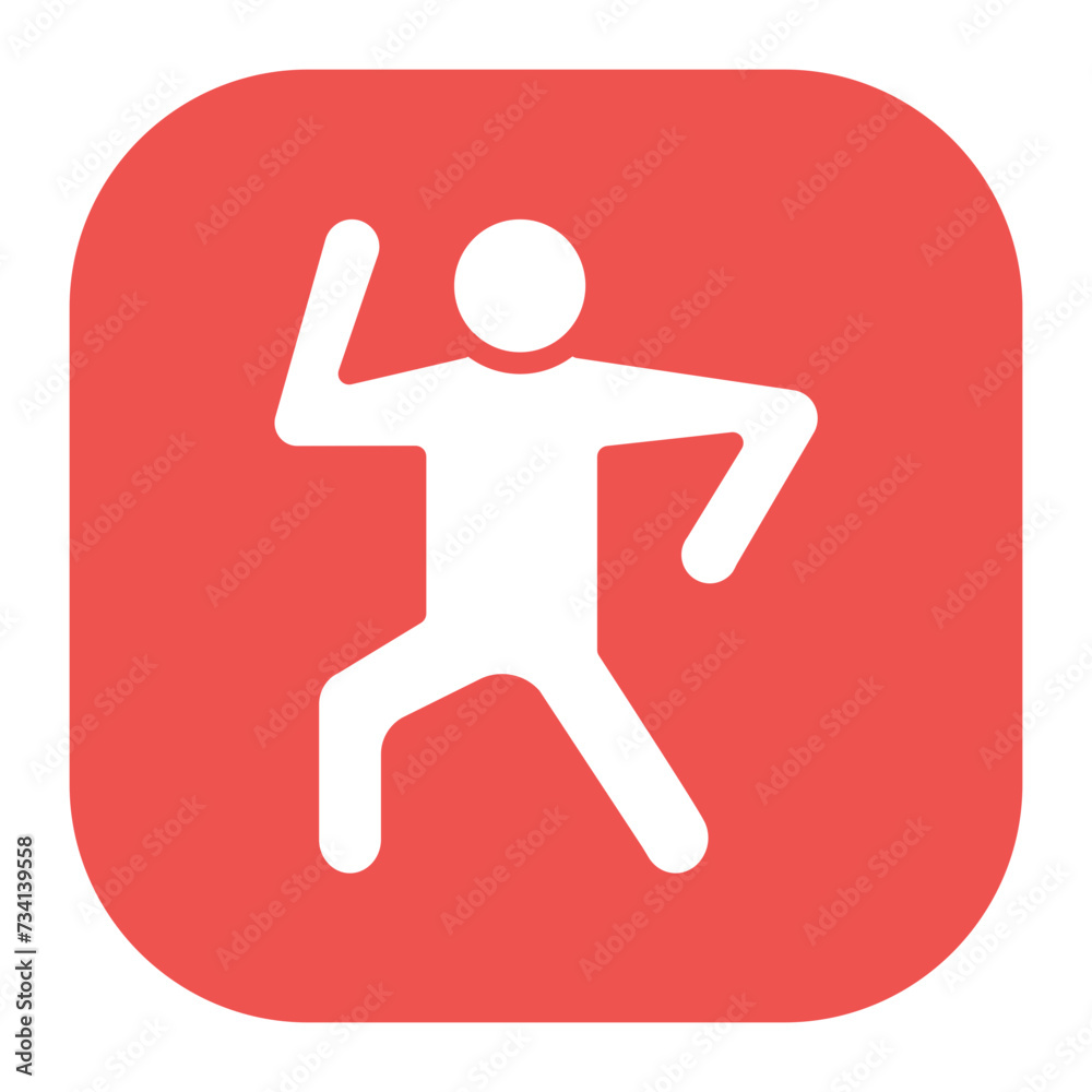 Wall mural aerobics stand icon