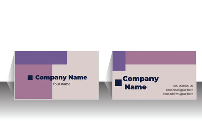  Business Card Creative and modern blue purple and pink template landscape Vector illustration layout design professional presentation design