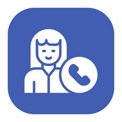 Woman Talking on Call Icon