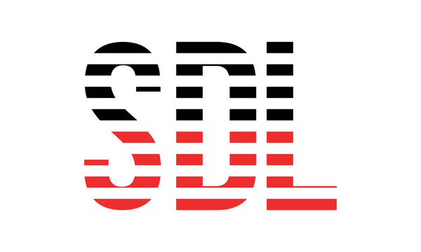 SDL three initial letter iconic line negative space minimal logo design vector template. monogram, abstract, wordmark, business, typography, minimalist, brand, company, flat, modern, unique, simple